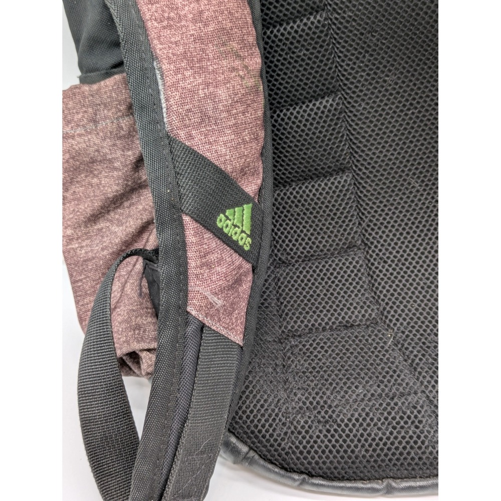 adidas Backpack Heather Burgundy Black Laptop School Travel Book Bag 20x12x8 - Picture 7 of 15